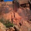 Samurai Loving at the Second Meat Wall, Indian Creek, Utah.