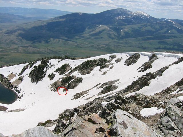 Skiing Mt Harrison, view towards The City