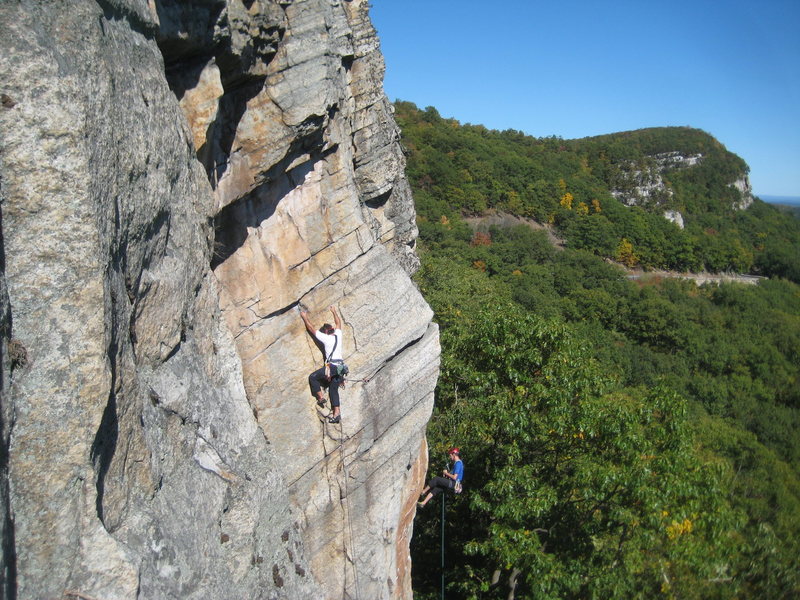 Climbing and rapping Birdland.