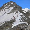 Climbing the east ridge of Paiute.