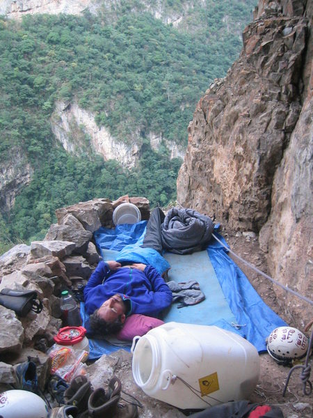 A sleepy morning at base camp.