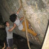 A. Aldama climbing a recently discovered crack in the area of Copoya.