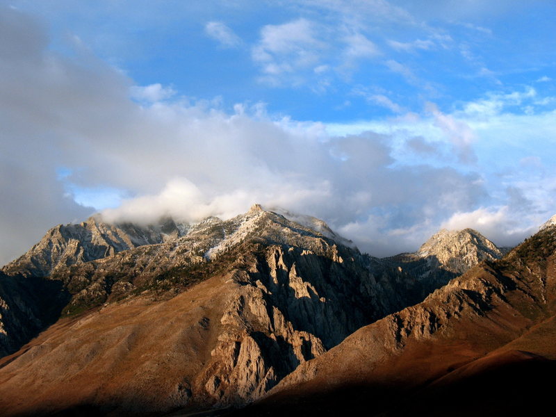 sunrise on first snow near Gould