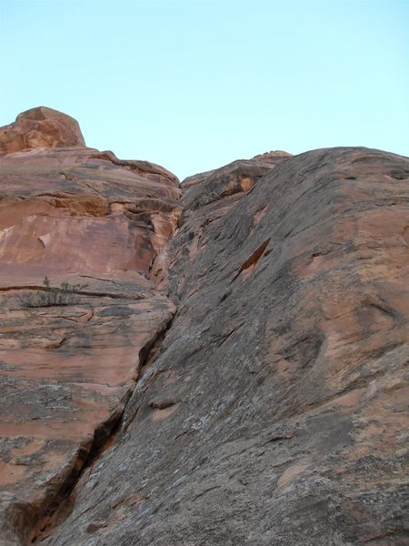 Looking up pitch 1, the first slings are visible in the picture.