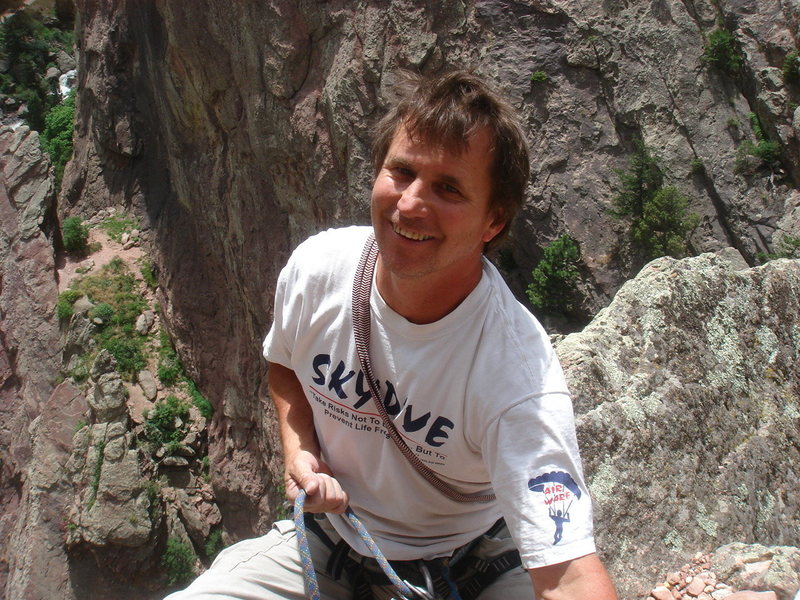 belaying at the top of Wind Ridge (5.8)<br>
<br>
photo by Kimberly Jackson