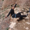 Tanya showing off the best belay seat anywhere!