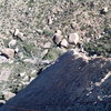 A view down the last pitch from the top anchors