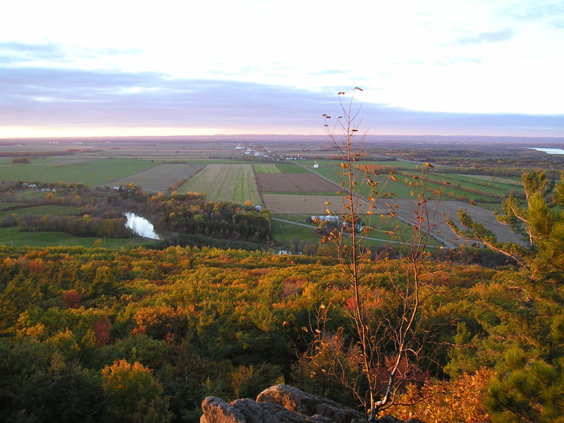 View from cliff top.