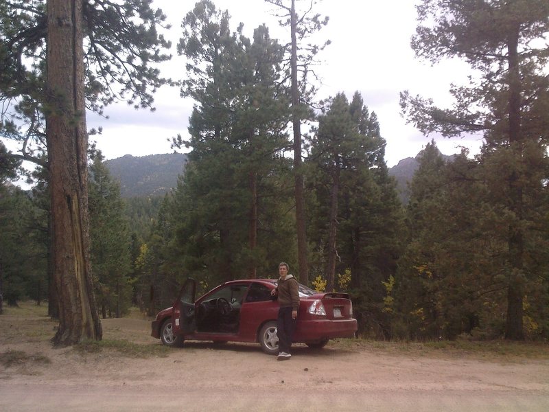 Me in Rampart Range where there is absolutely positively no bouldering whatsoever so dont even think about getting out of a vehicle to look