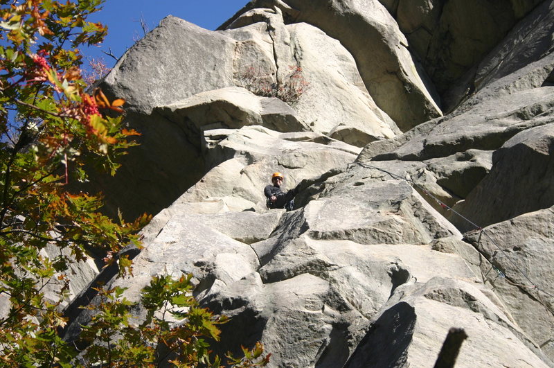 At the first pitch belay