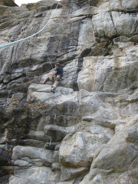 T-Shred above the "V-Eagle" opener on Bald Eagle, moving into the headwall on Rarely Eagle.