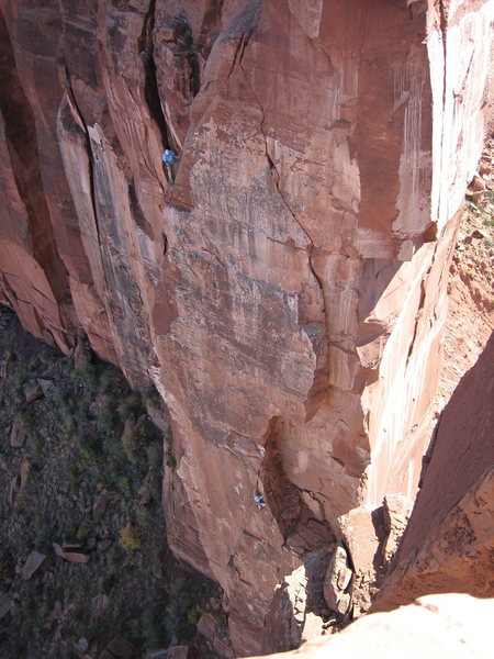 climbers Nate? and Lisa on Holier Than Thou.  10/19/2010.