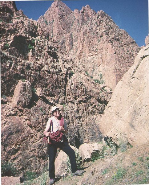 Joe Brown below the Great Slab. photo Paul Ross