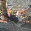 Bouldering just off the main path