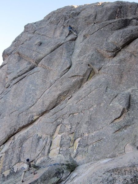 Andy Bennett gets the redpoint on his new route.  Nice job!