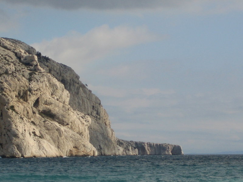 One of many cliff lines above the sea.