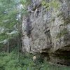 Climbing on the south side of the main area at Lake Lincoln. 