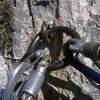 Typical belay anchor in the Cinque Torri.  This one on Via delle Guide.