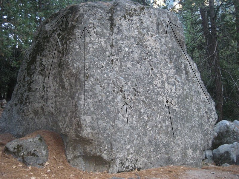 Another view of the Roadside Boulder from Boulder Ln. 