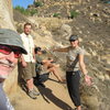 Boulder below the Island Wall. Me, Nathan, Albert and Agina.