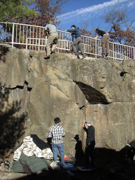 Group top-out in the Boneyards.