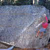 Rick Cashner at Cathedral Boulders.<br>
Photo by Blitzo.