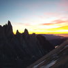 Early morning sunrise on Cerro Standhart Patagonia.