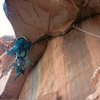 Jay Miller hanging it out on the 3rd pitch roof.