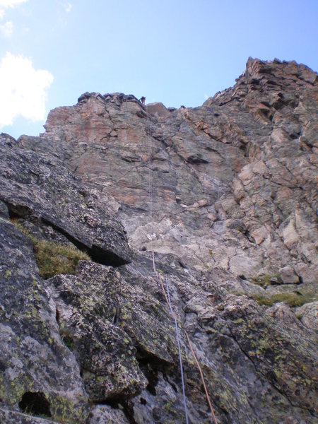 Laura on the 1st rappel (July 19, 2009).