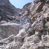 Laura on the third rappel (July 19, 2009).