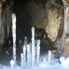 Mysterious ice formations in Eureka mineshaft.