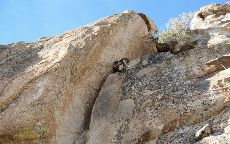 Past the chimney crux.