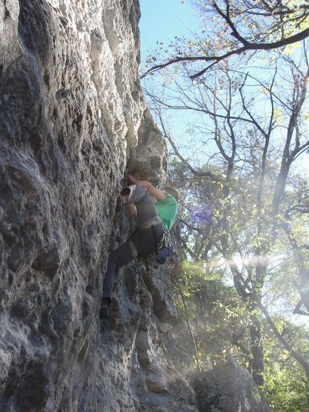 Entering the crux.