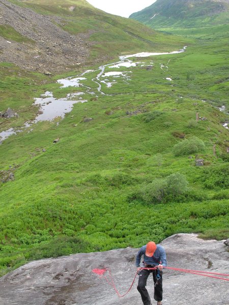 The first half of the route. and the amazing view of the valley. 