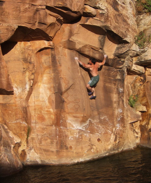 The hard part of Dirty Dancing - sticking the arete and switching to the other side.