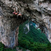 Duncan getting into the crux sequence.