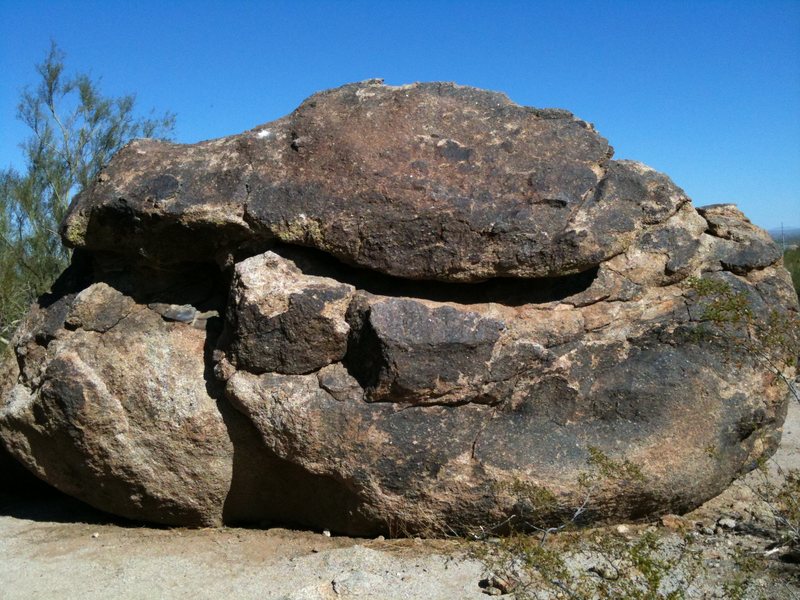 Don't have a name for this rock its about 8 feet tall.