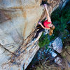 Leah Sandvoss flashing Gecko Staircase (5.11), Ramona Wall, Poway, CA