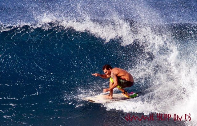 Lalo Goya at Hookipa yesterday Photo: Jimmie Hepp 