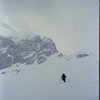 Approaching the Japanese Couloir, descent from the West RIb; in 2000