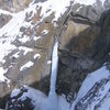 pencil, from above on the traverse around, the pillar was wobbly, so we bailed part way up and went around.