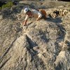 the end of pitch 4... easy but interesting face climbing