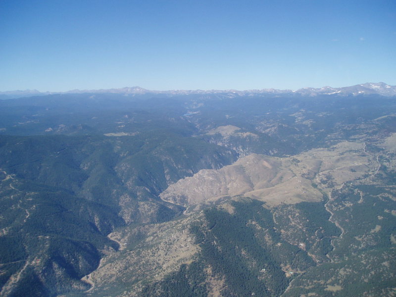 Looking "up" the canyon from the sky.