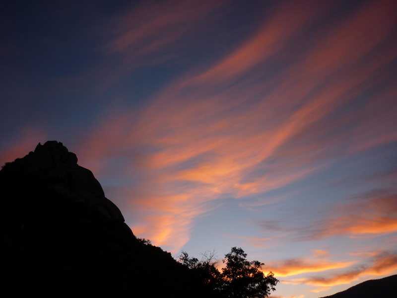 a shot of the peak while hiking up in the morning.