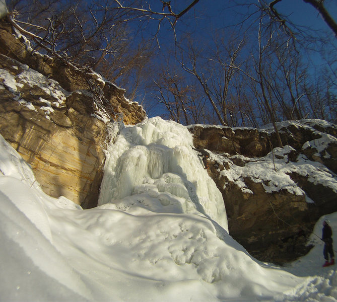 Scott climbing aptly named Minnescott Falls