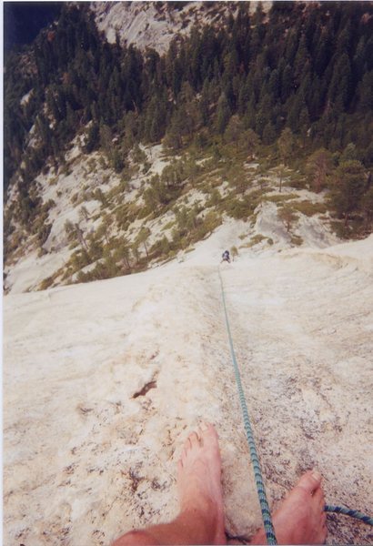 A really casual climb. No shoe, no problem!