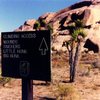 Climber's info sign from NPS