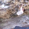 Me on a fun, long V1 problem @ Sandrock