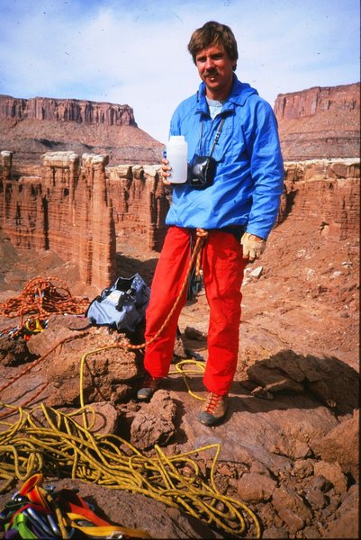 buttonheadspinner on top of Standing Rock, 1987.