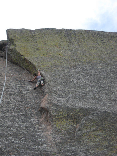 Near the crux.